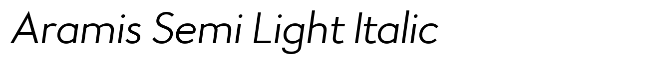 Aramis Semi Light Italic